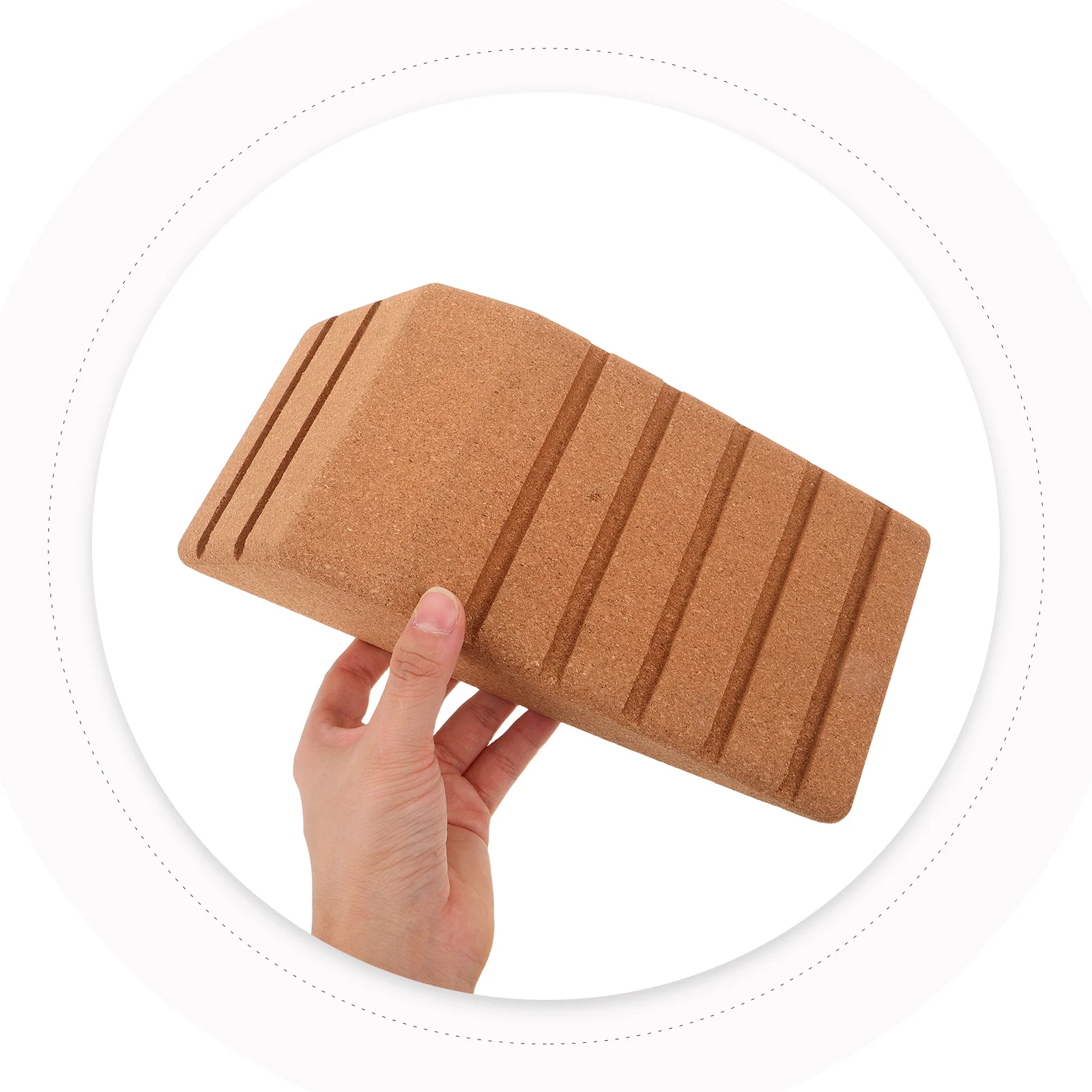 

Soft Cork Trapezoid Yoga Block Non-Slip High-Density Slant Platform For Heel Calf Raise Stretching, Yoga Fitness Training Home