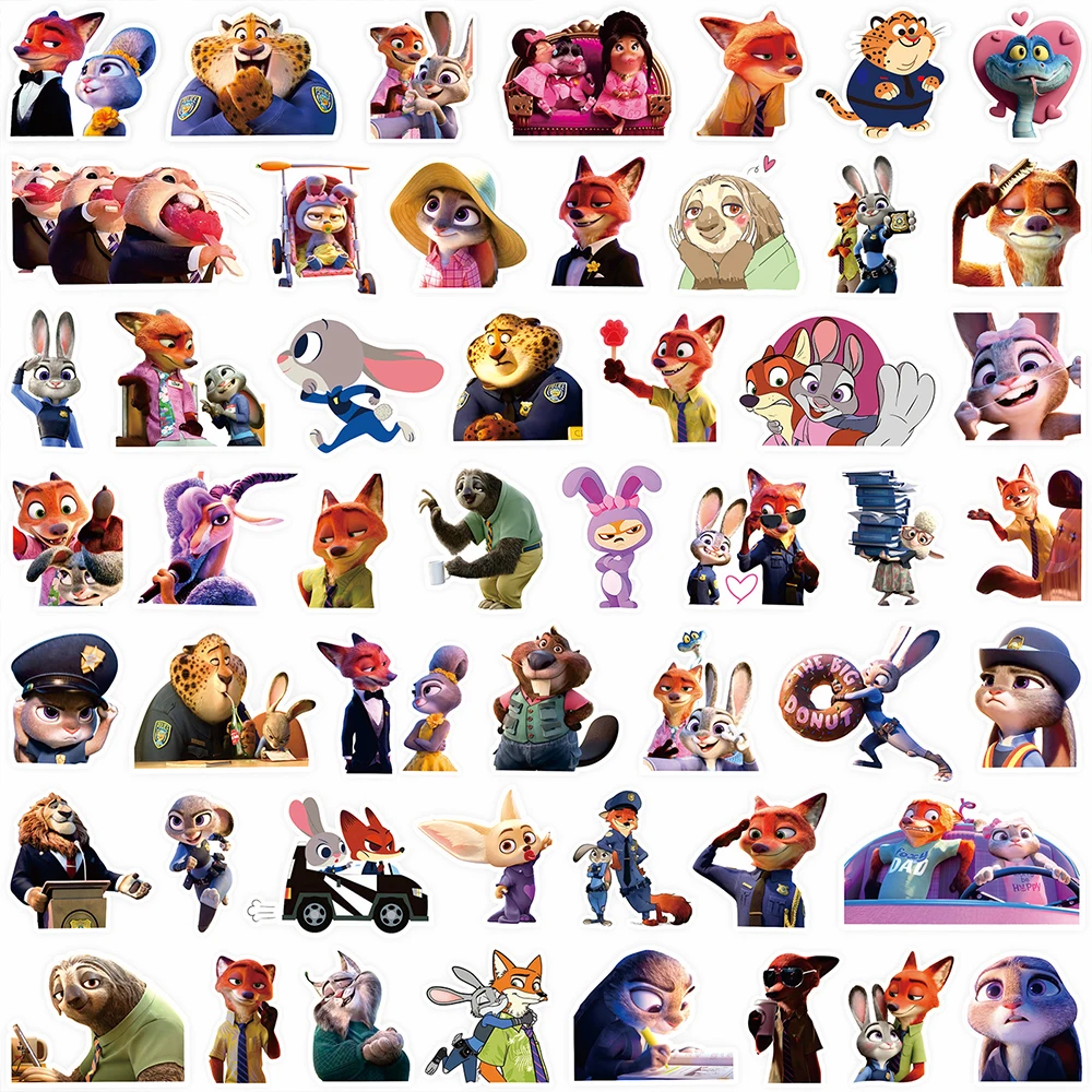 สติกเกอร์ดิสนีย์ ซูโทเปีย 2 ลายจูดี้ นิค 10/30/85 ชิ้น สติกเกอร์การ์ตูนตลกๆ สำหรับตกแต่งขวดน้ำ สมุดโน้ต โทรศัพท์ สติกเกอร์น่ารัก