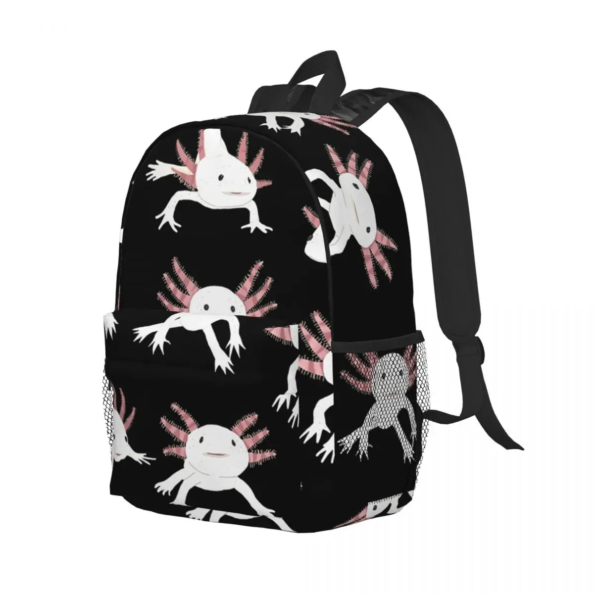 Axolotls-mochila escolar para adolescentes, bolso de hombro de gran capacidad, a la moda, para estudiantes