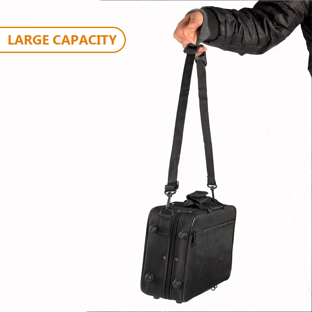 

1pcs Black Pipe Cloth Case Oxford Fabric Clarinet Storage Bag Thick Padding Large Capacity Multi-Functional Shoulder Hand Carry