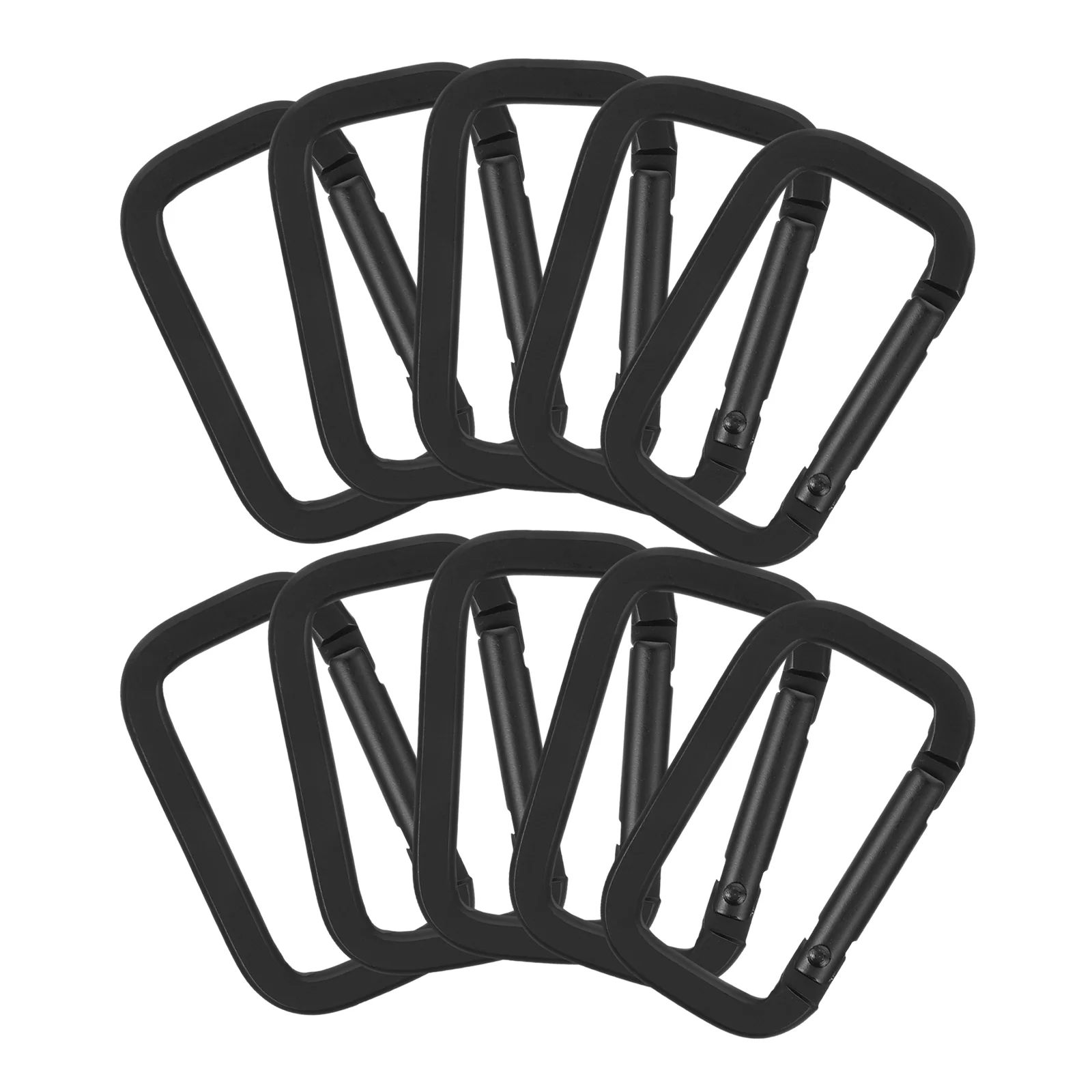 

10 PCS Outdoor Square Buckle Climbing Carabiner Heavy Duty Multi-functional Buckles Carabiners