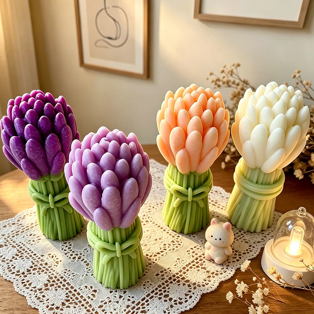 Lavender Bouquet Flowers Mold  Aroma Candles Plaster Molds Handmade Valentine\'s Day Gifts Mould