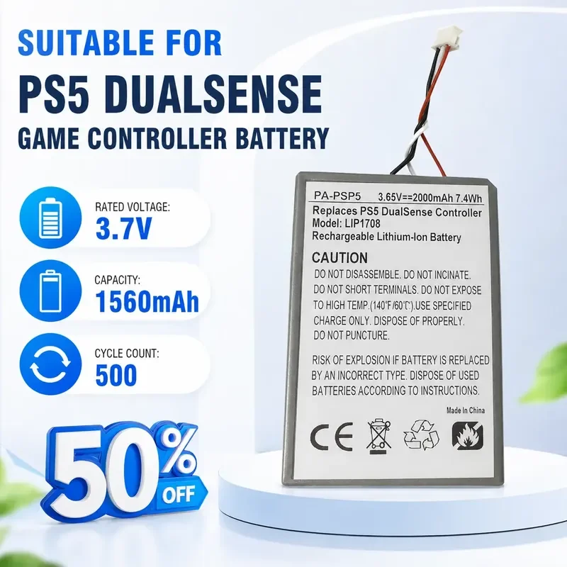 For PS5 DualSense Gamepad Battery LIP1708
