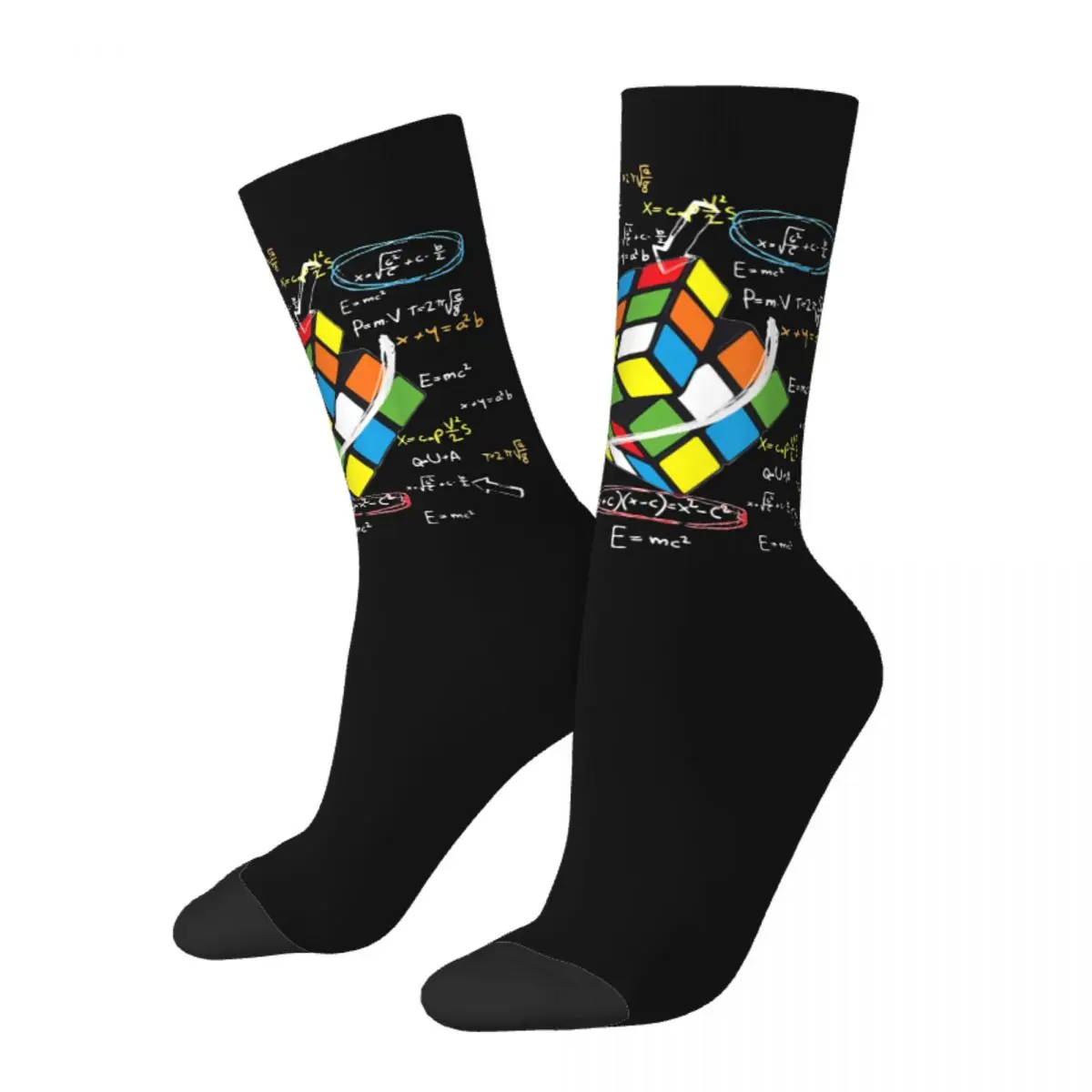 

Math Rubik Rubics Player Cube Socks Men Women Funny Happy Math Lovers Socks Crazy Spring Summer Autumn Winter Middle Tube Socks