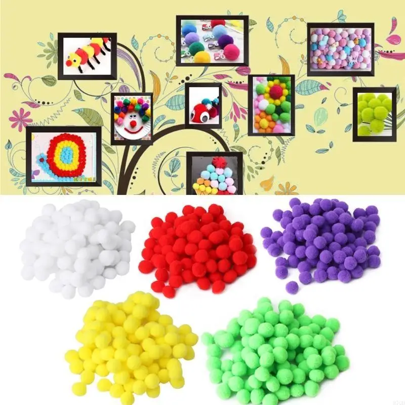 97QD 100pcs متعددة الأغراض بوم بومز جولة الكرات الصنع صنع الأدوات ديي