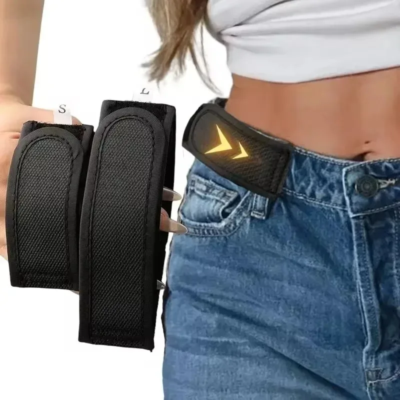 حزام خصر كسول بشريط سحري، تصميم بدون إبزيم، نايلون فائق النعومة، مرن قابل للتعديل بدون حلقة لسهولة الارتداء #2