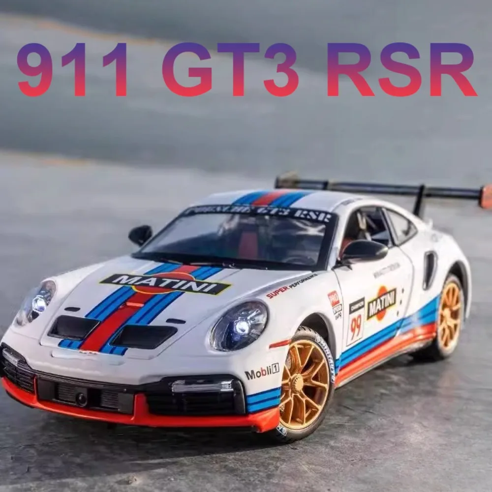 

1/32 GT3 RSR Sports Car Toy Model Metal Diecasting Shock Absorption Racing Vehicles with Pull Back Toys Collection for Boys Gift