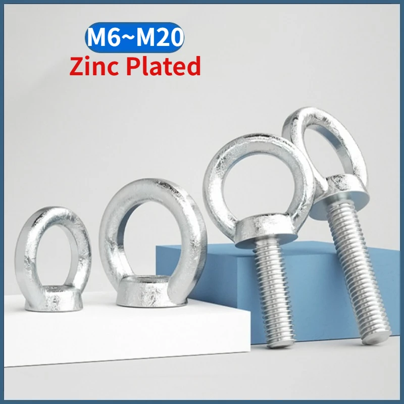 Beicai M6 M8 M10 M12 M14 M16 M18 M20 Zinc Plated Carbon Steel Lifting Eye Nuts/ Screw Ring Eyebolt Ring Hooking Nut Screws