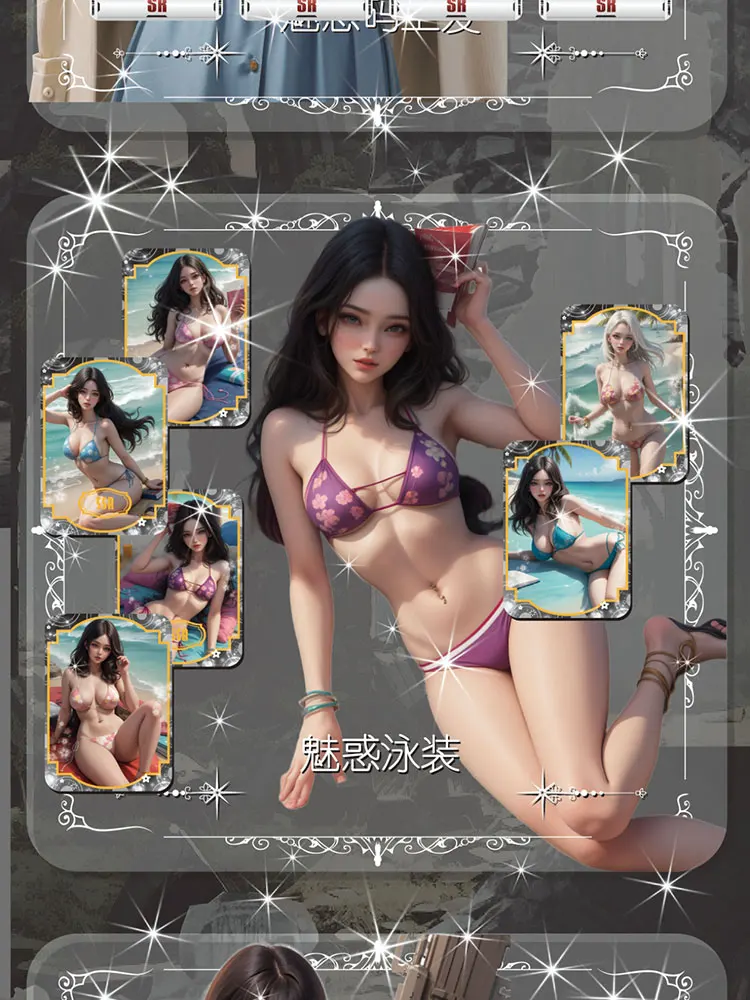 2024 Newest Goddess Story Cards Series Tcg Anime Girls Bikini Feast Booster Box Children Game Toys And Hobbies Gift