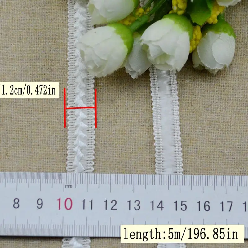 5 meter/196,85 inch elk pakket nieuwe kledingaccessoires doe-het-zelf ambachten kanten rand feestjurk prachtige hoofddeksels middenhoek kralenvormig kant