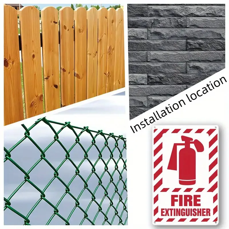 Vintage Fire Extinguisher Iron Sign Metal Plaque Safety Wall Decor Home Office Poster 8x12 Inch Easy Hang