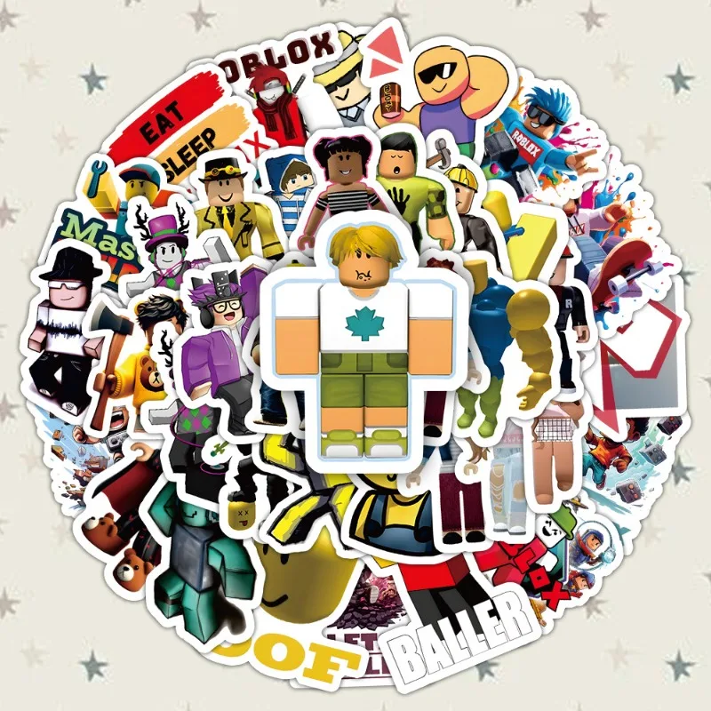 60 ชิ้นเกม Roblox ส่วนบุคคลสติกเกอร์กราฟฟิตีใหม่สามารถตกแต่งเคสโทรศัพท์มือถือ หนังสือมือ โต๊ะทํางาน และของตกแต่ง