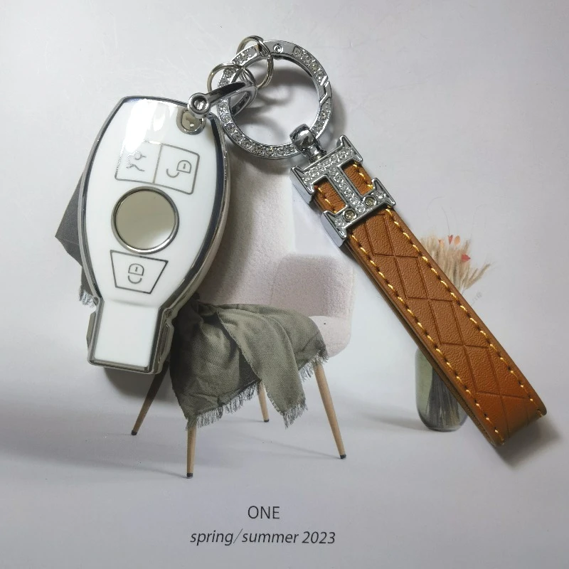 Luxury Car Key Fob Cover FOR BENZ C/E/S/ML/GL/G CLASS 3BUTTON KEY, Bling Key Case Protector Sparkly Key Shell Accessory