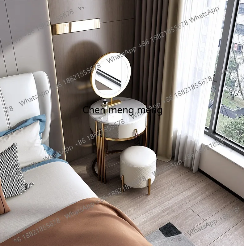 

Небольшой комод из цельного дерева, 60 см, современный простой мини-стол для макияжа из каменной плиты для спальни