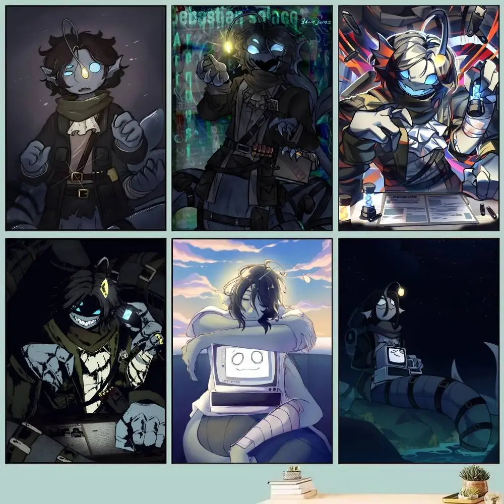 Anime Horror Game Pressure Sebastian Solace Manga Posters Self Adhesive Waterproof Ideal For Living Room Bedroom Bar Decoration