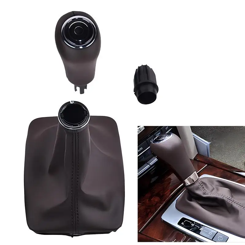 

NEW 1 Set Mocha Gear Shift Knob W/ Boot Fit for Mercedes Benz C Class W204 E Class W212 W207 GLK X204 A204 267 2310