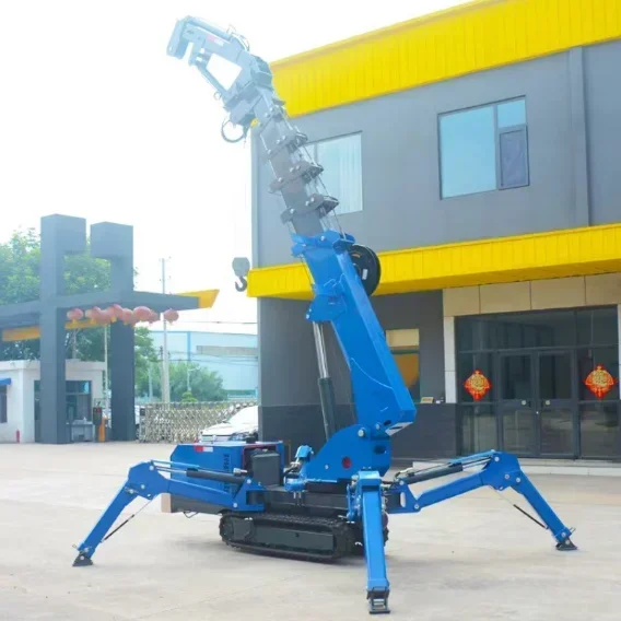 CE EPA EURO 5 Electric Spider Crane Portable Machine Build 3 Ton 5 Ton 8Ton 12Ton Crawler Mini Spider Crane