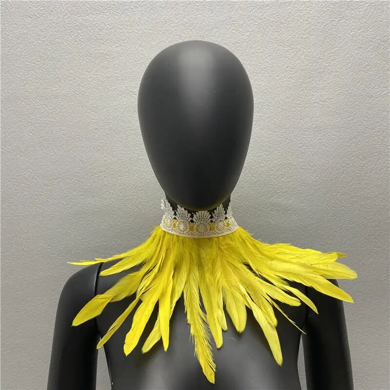 Halloween weißen Schal y2k Pelz Schal Kleid Cape Neck Schals Frau Cosplay Snood Kinder Schals Gothic Style Hochzeits feier Schal – Detail 18