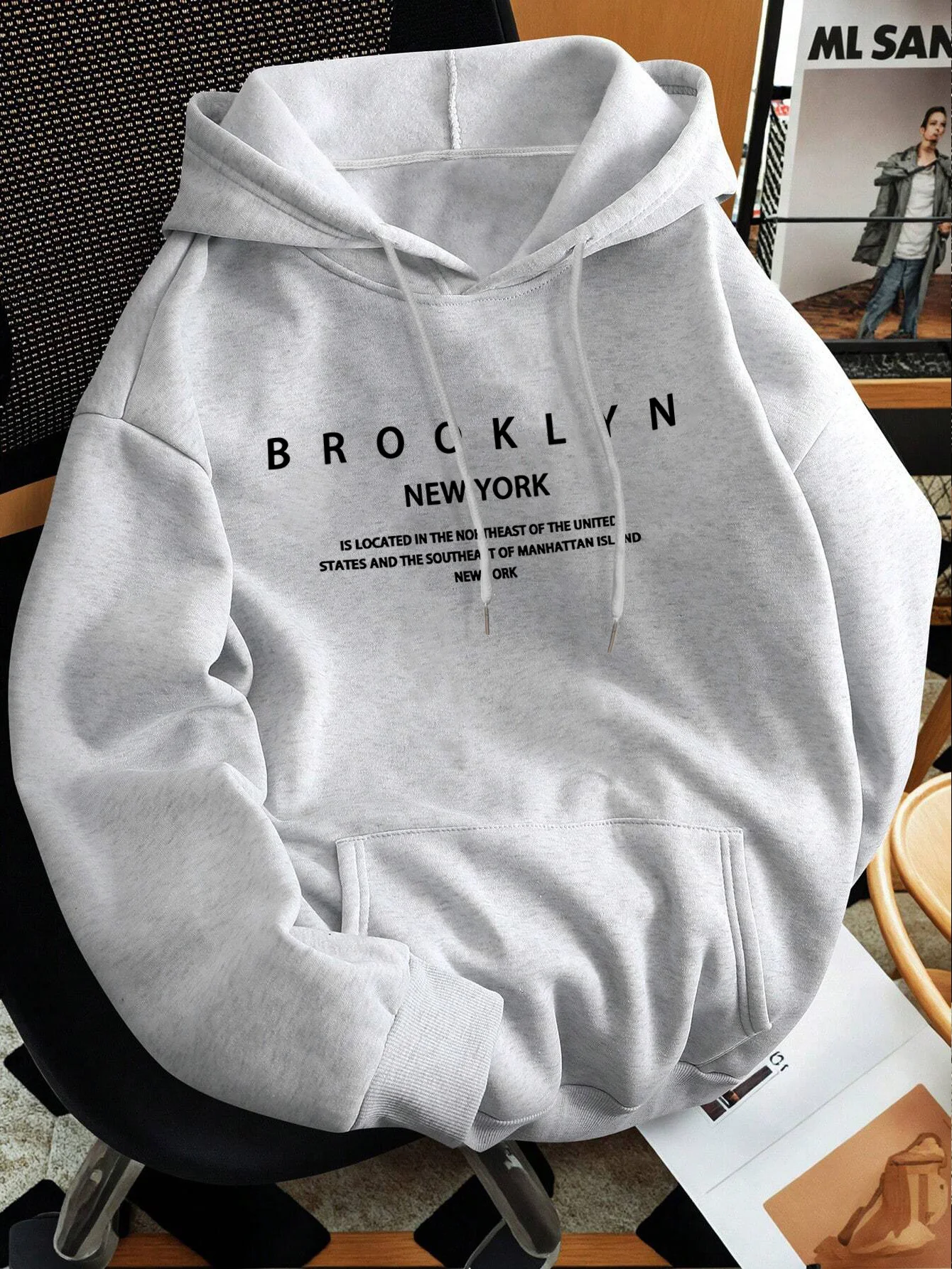 Simple and Stylish Letter Print Hooded Sweatshirt, Casual Streetwear Pullover
