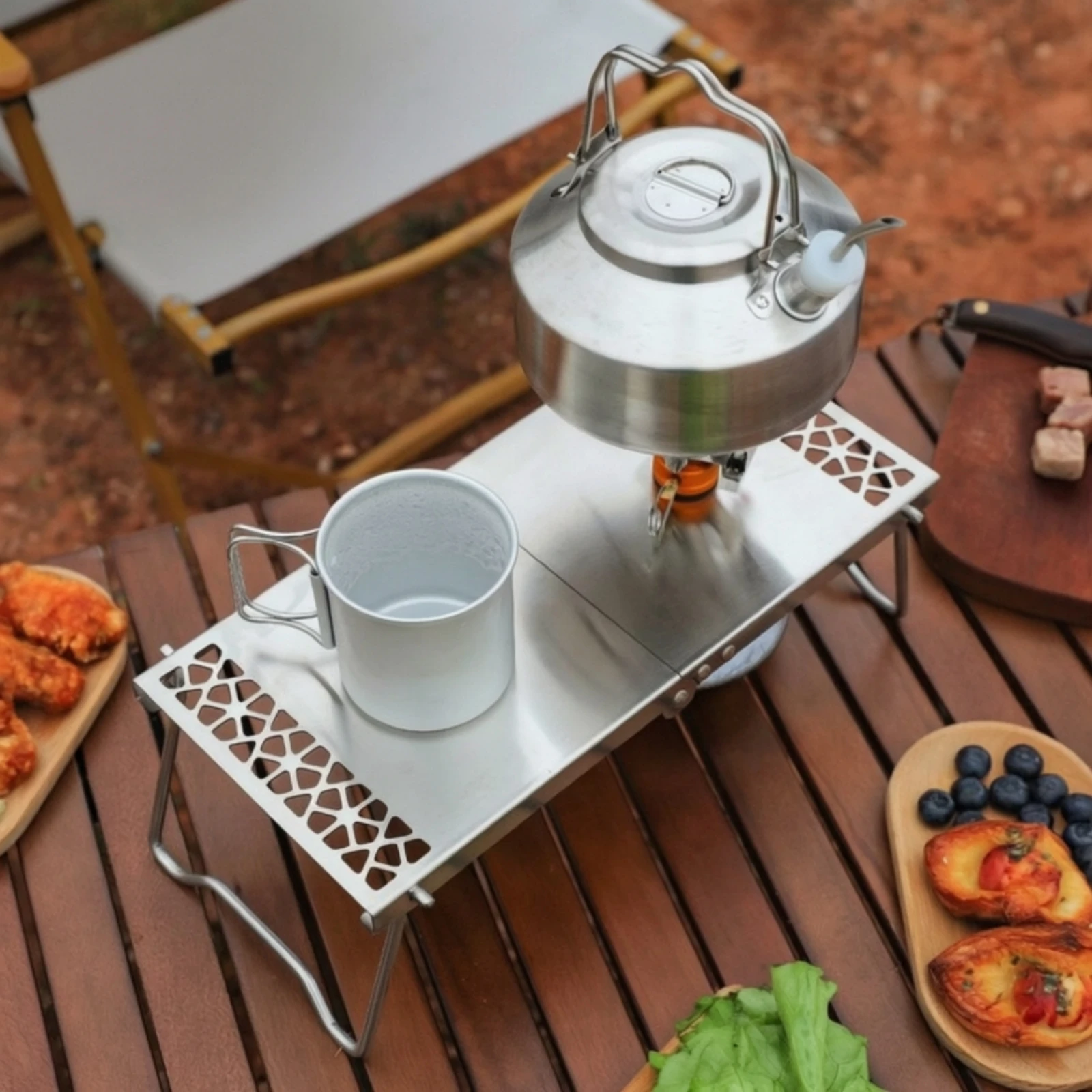 Camp Burner Stand Easy to Set  - Camping No Cooking Meals recension och pris