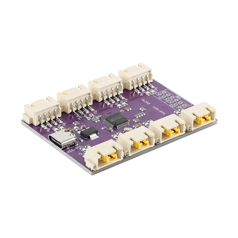 

Интерфейс типа C USB на 8-канальный модуль последовательного преобразователя TTL с чипом CH348 6 Мбит/с для эффективной последовательной связи