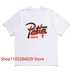 Patta T Shirt Creative Letter Printing Short Sleeve Cotton Clothes Oversized Tops Breathable Comfortable Streetwear