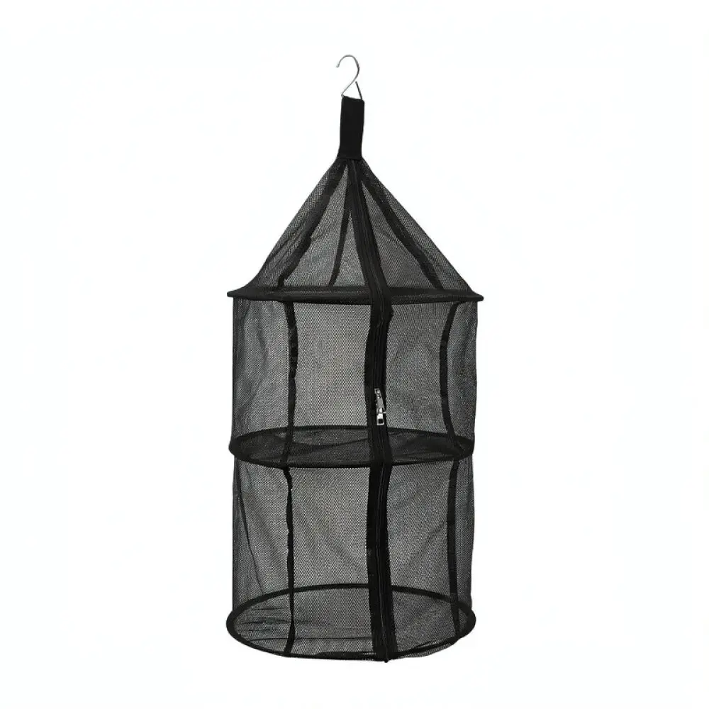 Collapsible Outdoor Camping Hanging Storage Mesh Three Layer Nylon Drying Net Picnic Tableware Food Fruit Dryer Organizer