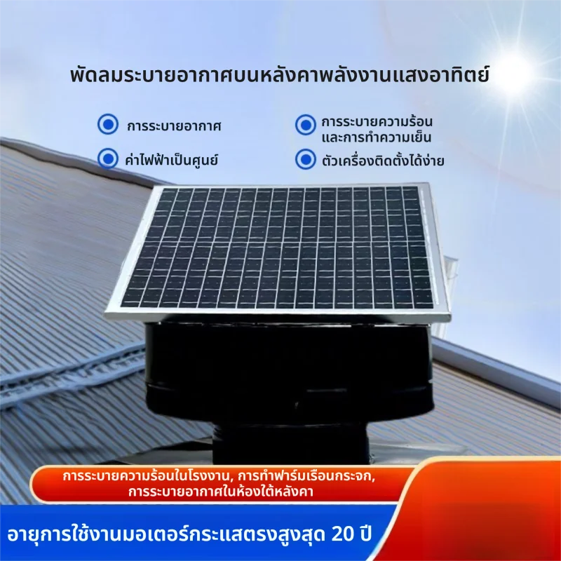 พัดลมไฟฟ้า Sandisk ดูดอากาศเสียจากหลังคาพลังงานแสงอาทิตย์ ราคา 9,273 บาท*ส่งฟรี