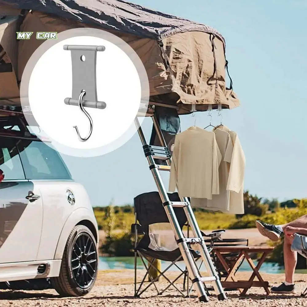 

Портативные зажимы для тента для автофургонов, черные/серые, износостойкие крючки для солнцезащитных навесов для автофургонов, прочные, простые в использовании крючки для полос для труб, путешествия