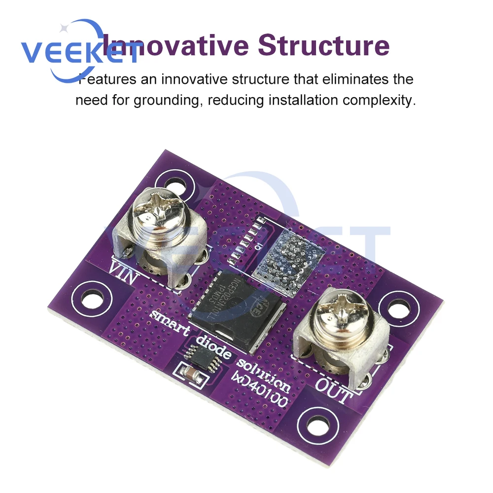 Module de diode idéal double puissance 40A 60A avec conception sans sol pour une protection contre l'inversion de polarité dans les systèmes de batterie et de panneaux solaires