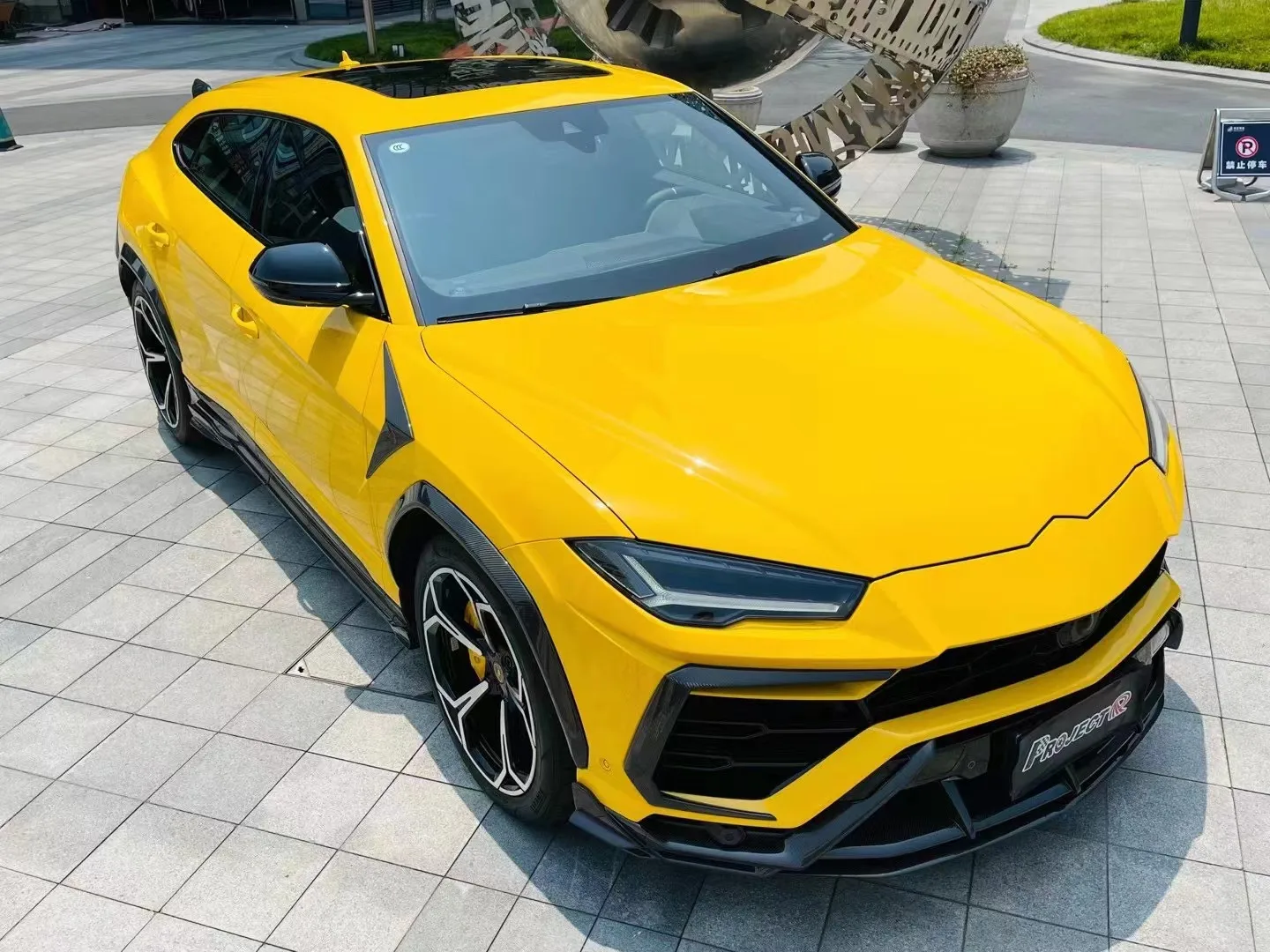 Carbon Fiber Topcar Design Body Kit Front Lip Rear Lip Side Skirt Engine Hood For Lamborghini Urus