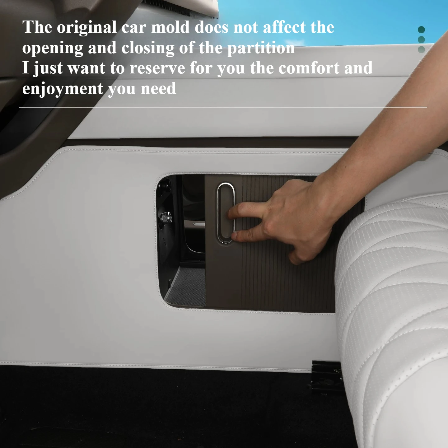 For Volkswagen ID. Era 9X Anti kick pads on both sides of the center console leather protection wear-resistant and anti fouling