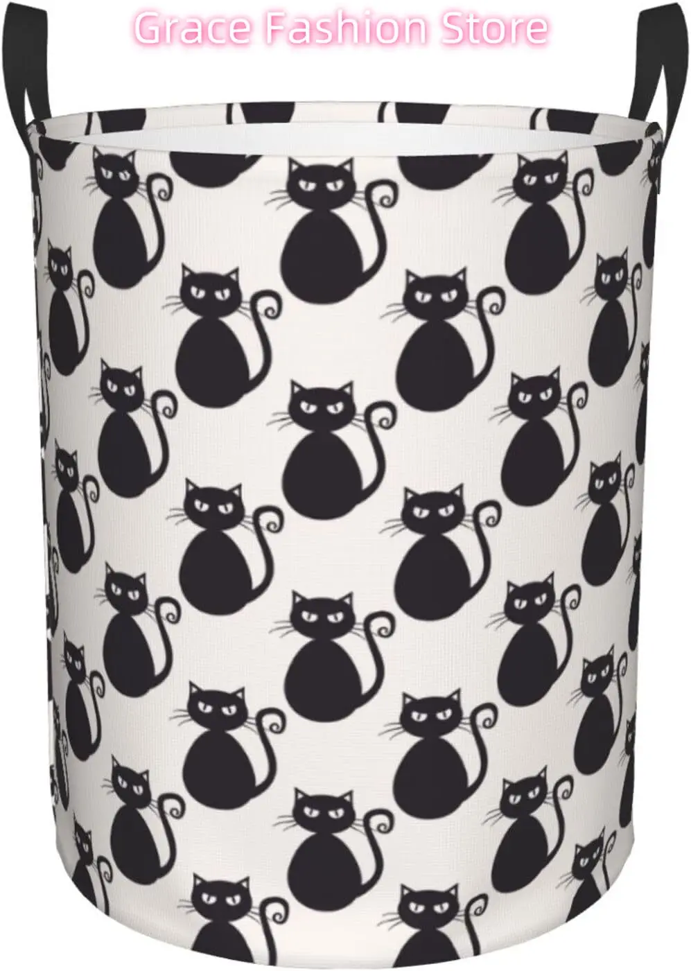 

Корзина для белья Black Cats, ткань Оксфорд, складная корзина для белья, корзина для хранения с ручкой для кухни, спальни, гостиной