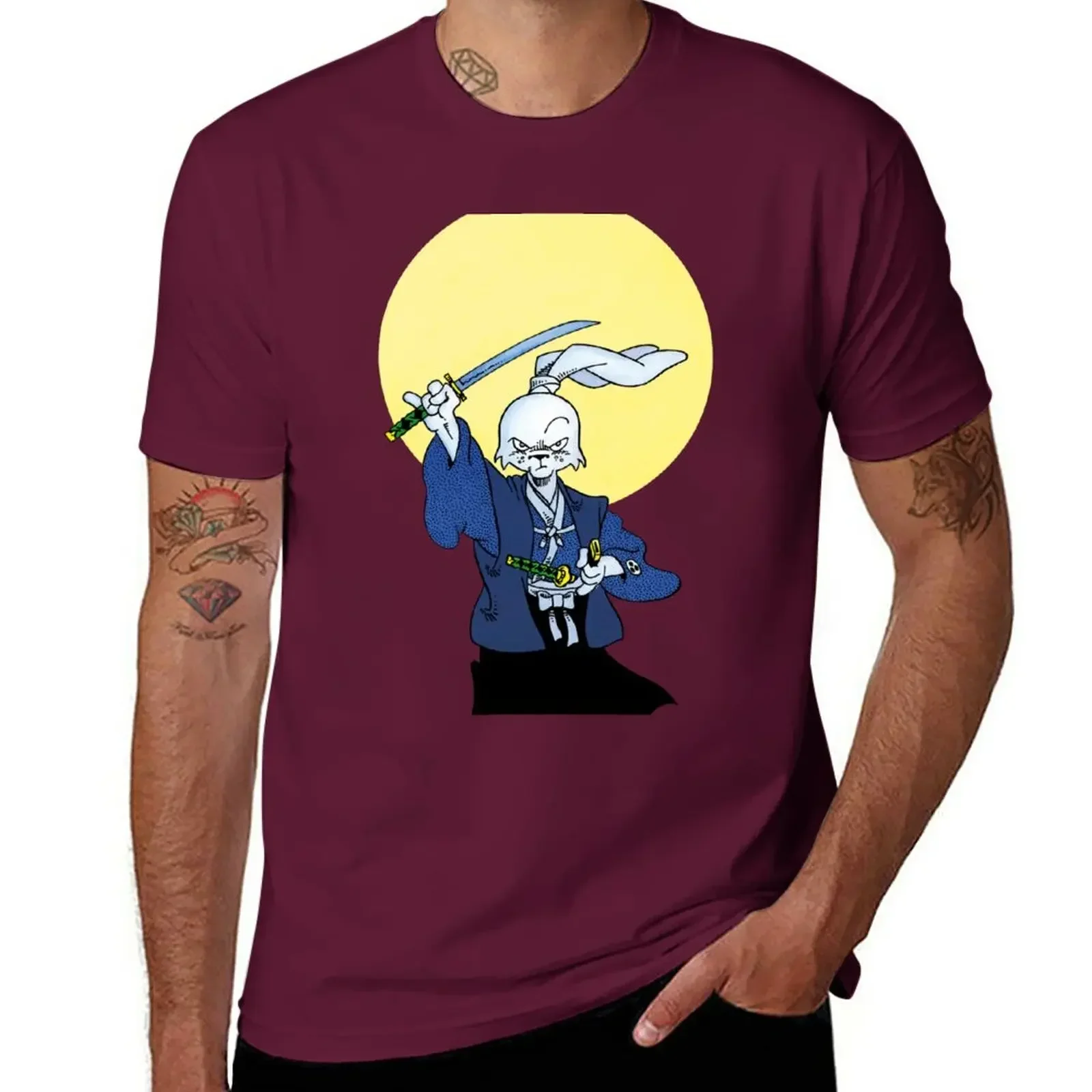 2024 usagi yojimbo,usagi,rabbit,samurai,moon,katana,sword,kimono,ronin,miyamoto usagi,stan sakai,japan,e T-Shirt