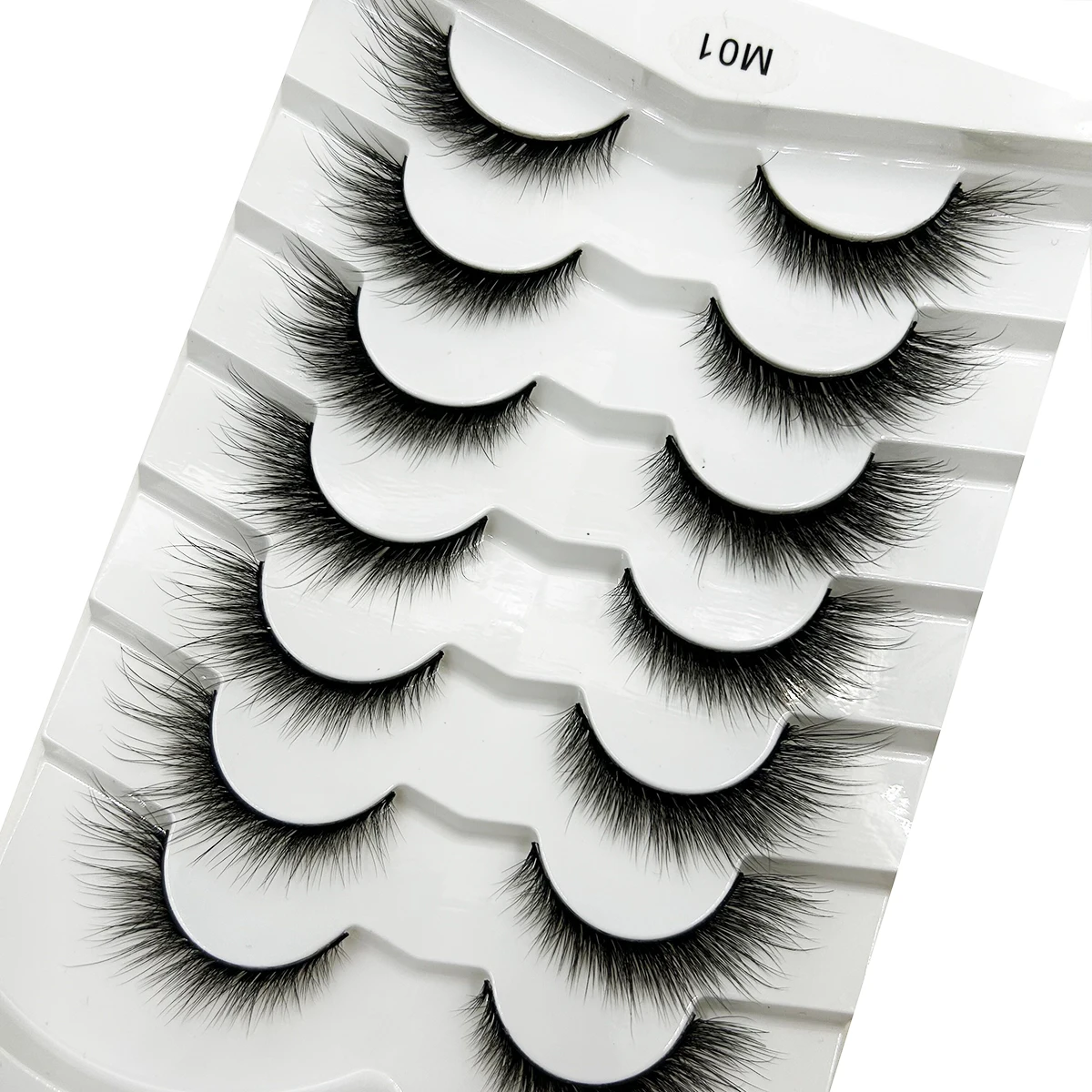 5/7 Pairs Natural Cat Eye Lashes Faux Mink Eyelashes Fake Lashes Soft Faux Eyelash Makeup maquillaje maquiagem