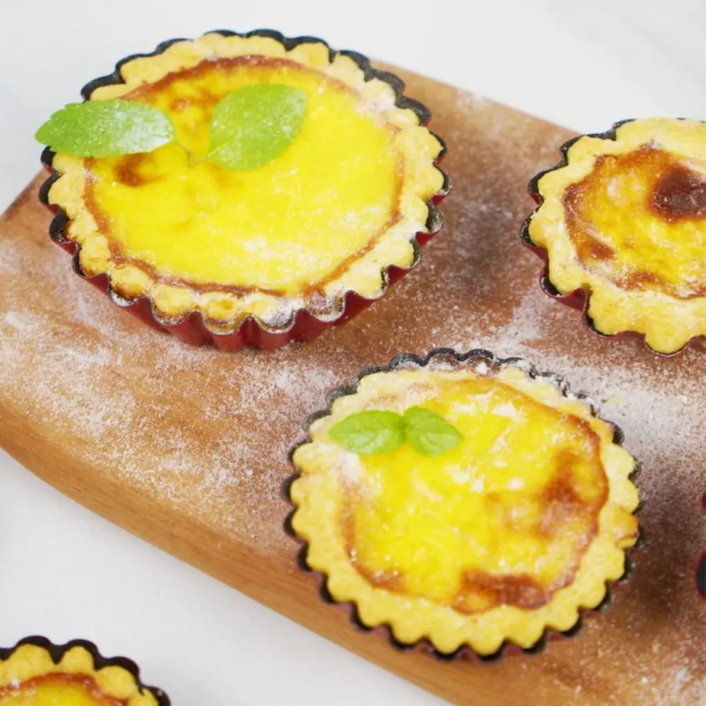 Bakeware Carbon Steel Egg Tart Molds Mini Reusable Cake Mold Creative Non-stick Flan Pan Mold Pie Pizza