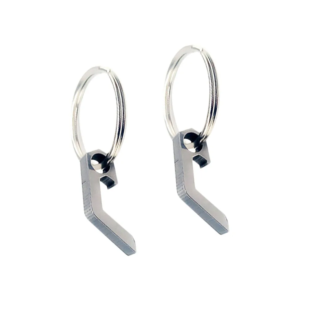 

2Pcs Stainless Bottle Opener Beer Can Lid Keychain Portable Kitchen Tool For Hanging Keychain Camping Outdoor Activities