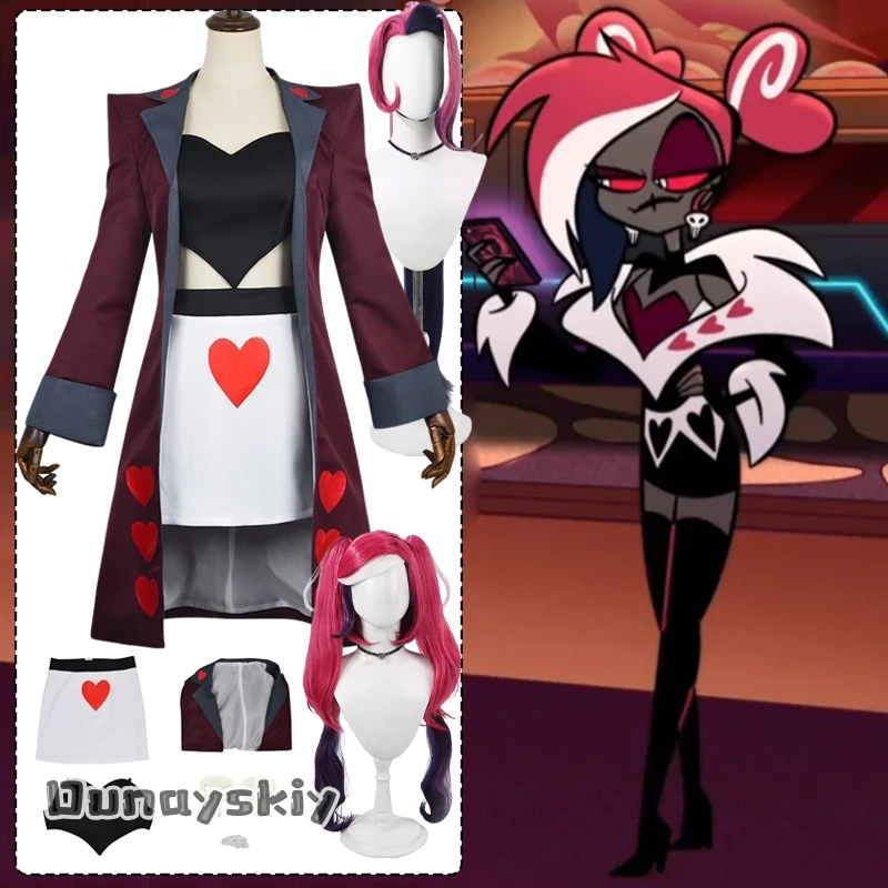 ABcDSs @ 2025 Бархат Косплей Аниме Хазбин Косплей Костюм Женщины Взрослые Сексуальное Платье Девушка Униформа Хэллоуин Карнавал Тематическая Вечеринка