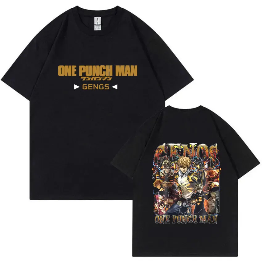 

Anime One Punch Man Genos Graphic T-shirt Summer Men Women Casual Vintage Oversized Streetwear Male High Quality Cotton T Shirts