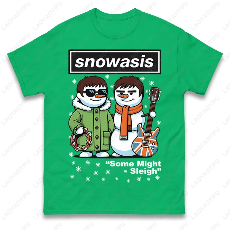 مضحك الثلج بعض قد مزلقة عيد الميلاد الموسيقى الفرقة محاكاة ساخرة التي شيرت الرجال النساء الإبداعية الجدة الكلاسيكية القمم مضحك القطن تيز الهدايا