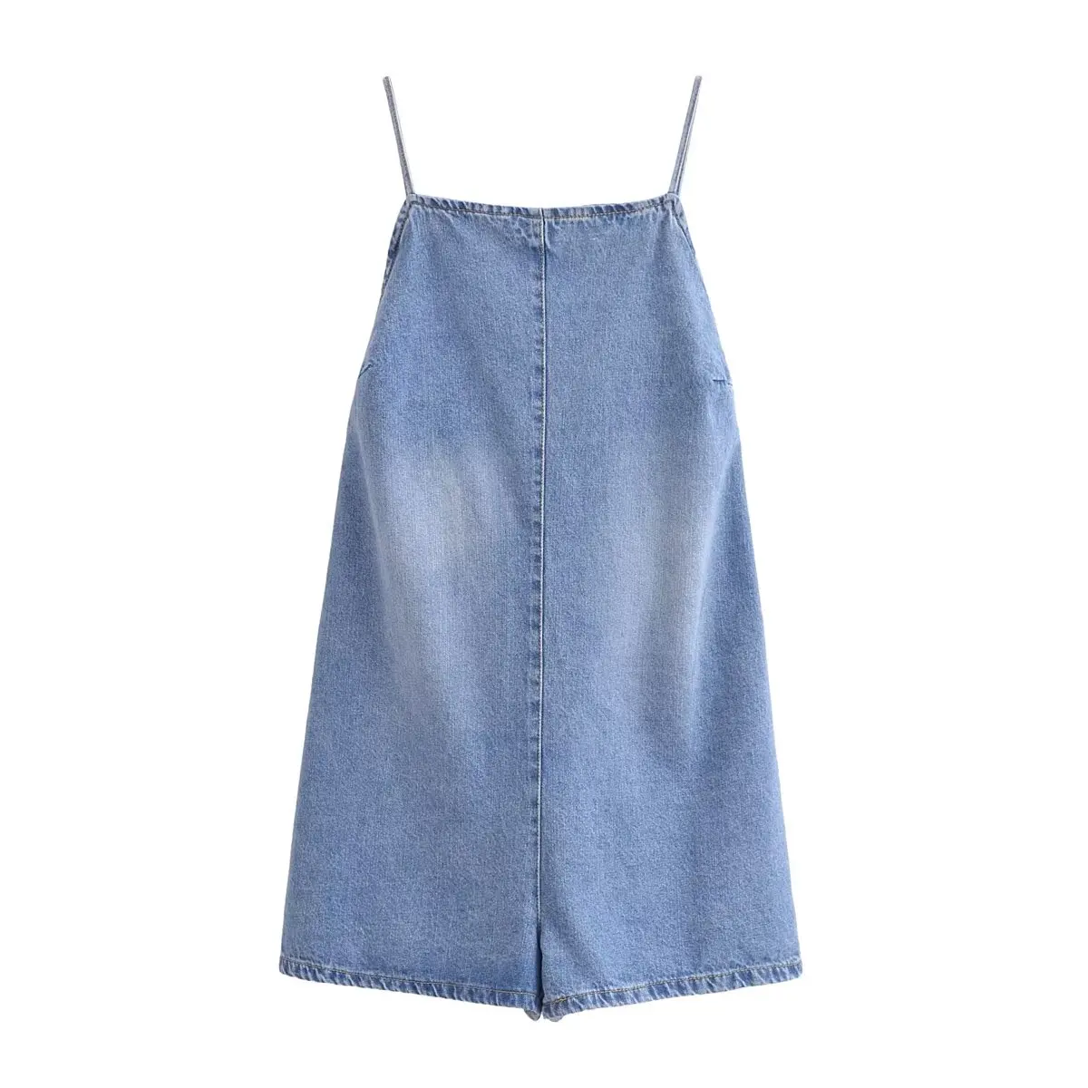 Maxdutti Girls High Street Washed Casual Denim Bermuda Shortsn Fashion Jumpsuits Denim Playsuits Women