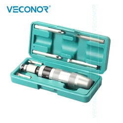 Veconor 7 Pieces Set Multi-purpose Heavy Duty Impact Screwdriver Set Driver Chisel Bits Tools Socket Kit With Case Flat & Philli