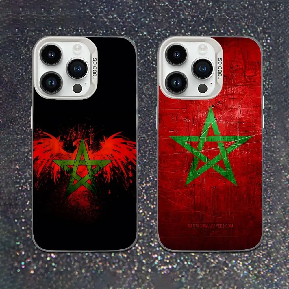 

Чехол для телефона с флагом Марокко Art для iPhone 16,15,14,13,12,11, Mini,Pro,XS,SE,MAX, белый матовый противоударный чехол