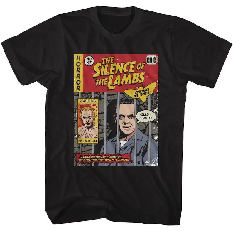 Silence of the Lambs Silence Comic Cover Black T-Shirt