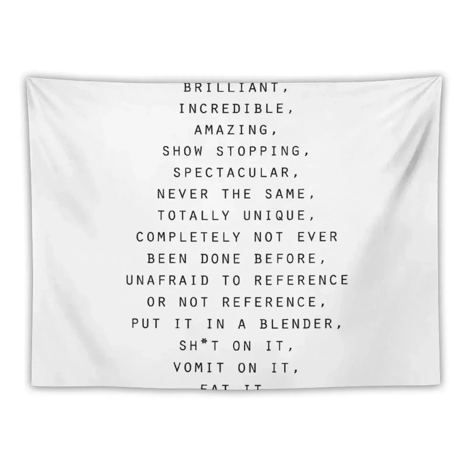 Talented, Brilliant, Incredible Quote Tapestry Home Decorating Bedroom Decor Home Decorations Art Mural Tapestry