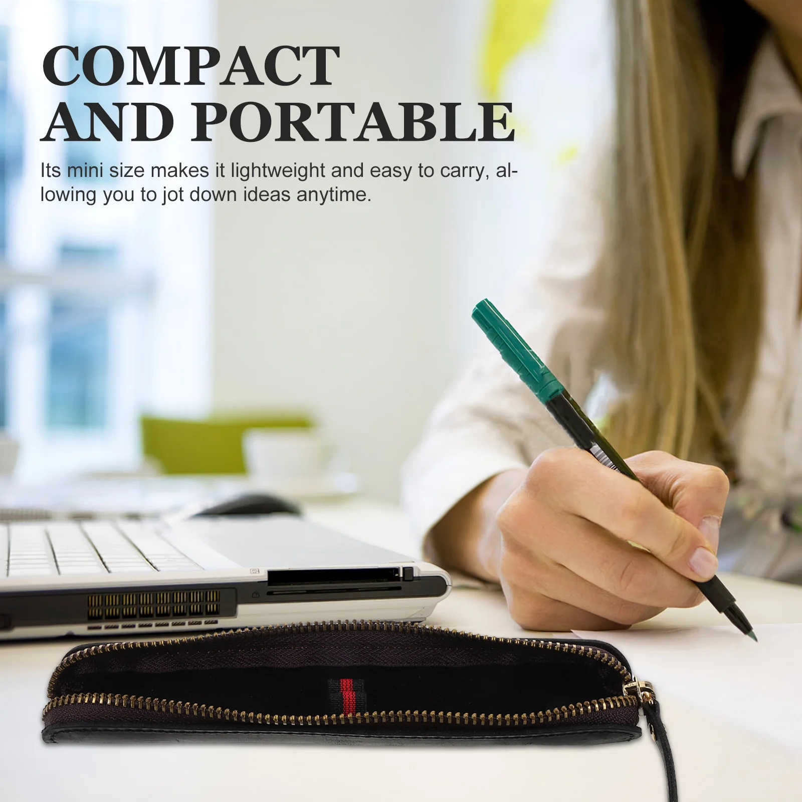 

2 Pcs Retro Pen Case Handmade Organizer Protective Crazy Horse Bag Holder Pouch Single Small Pencil