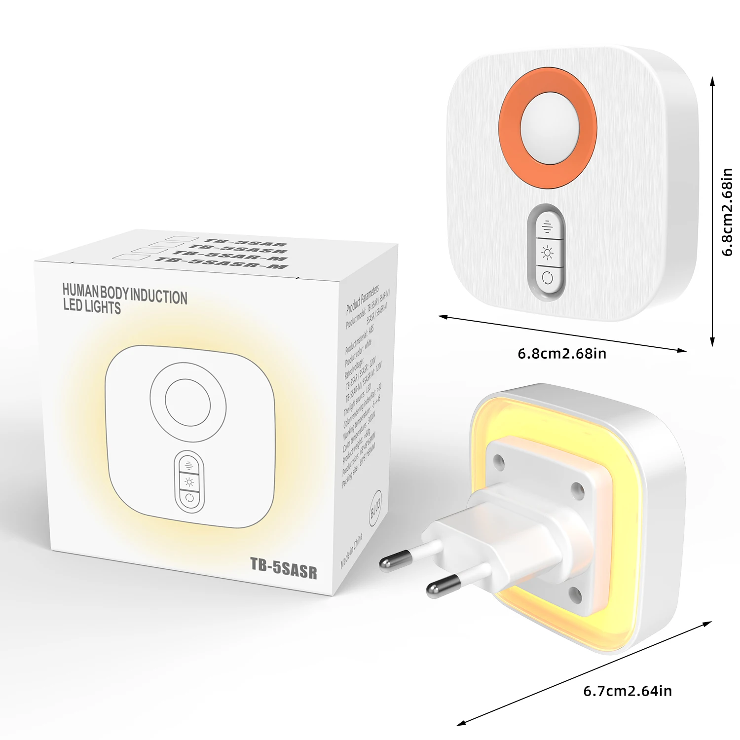 Bedroom corridor bathroom LED dimmable intelligent human motion sensor wireless motion sensing night light