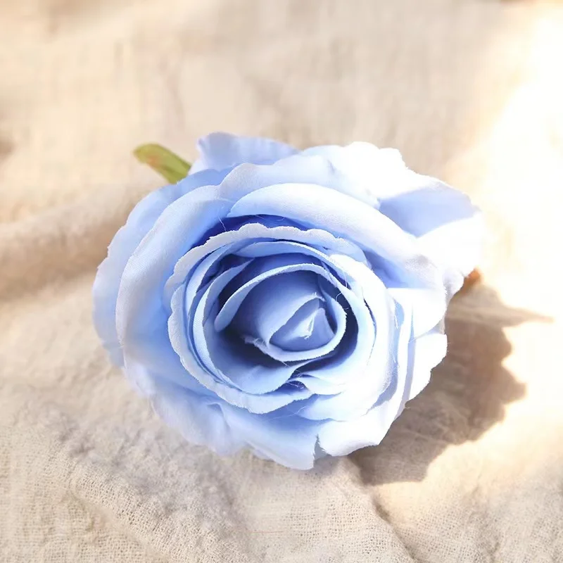 30PCS 10CM Artificial Silk Flowers Heads Champagne Flowers Bulk for Craft DIY Wedding Bouquets Centerpieces Floral Arrangements