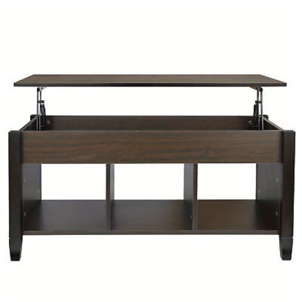 طاولة قهوة قابلة للرفع مع طاولة سطح الطاولة مع حجرة تخزين مخفية