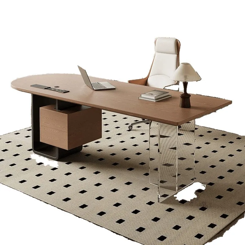 

2025 new high-end light luxury senior female boss desk simple solid wood workbench desk computer desk